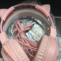 狼蛛粉色机械键盘鼠标耳机三件套装游戏电竞专用电脑有线女生可爱