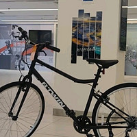 遇事不决之迪卡侬自行车R100城市休闲通勤单车碳钢车架6速公路自行车