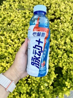 每瓶电解质含量至少大于455mg的脉动+助力我五公里后的电解质快充