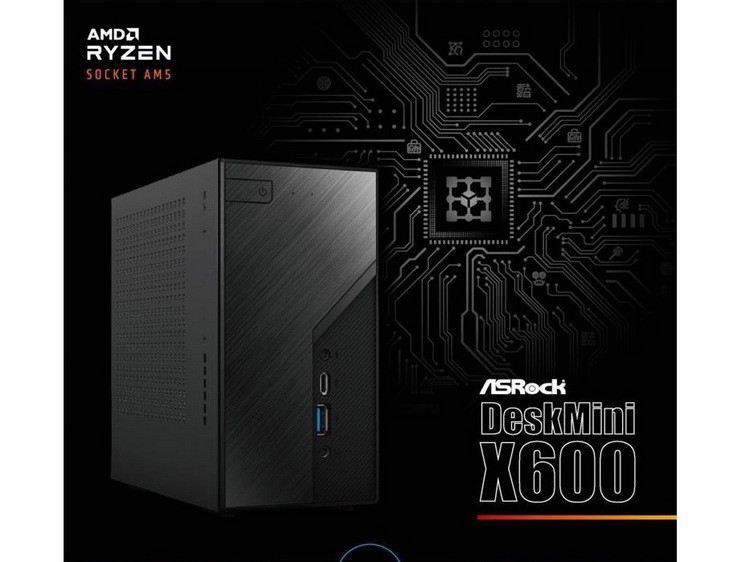 华擎发布 DeskMini X600 迷你主机，支持新锐龙8000G APU、定制超薄主板
