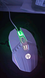 惠普（HP） 游戏鼠标有线USB静音宏机械电竞笔记本台式机电脑办公通用键鼠套装 M1白色有声