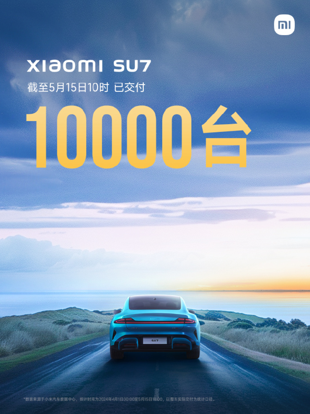 小米SU7交付破万!保证今年交付10万辆