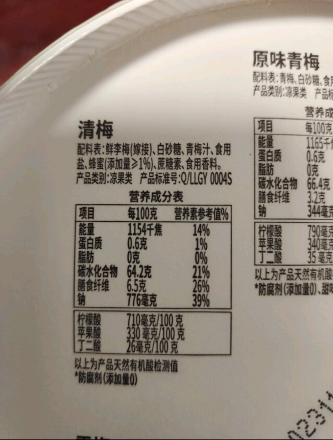 蜜饯果脯