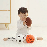 亚之杰玩具球儿童篮球足球宝宝皮球1-3岁婴儿拍拍球橄榄球亲子运动三件套