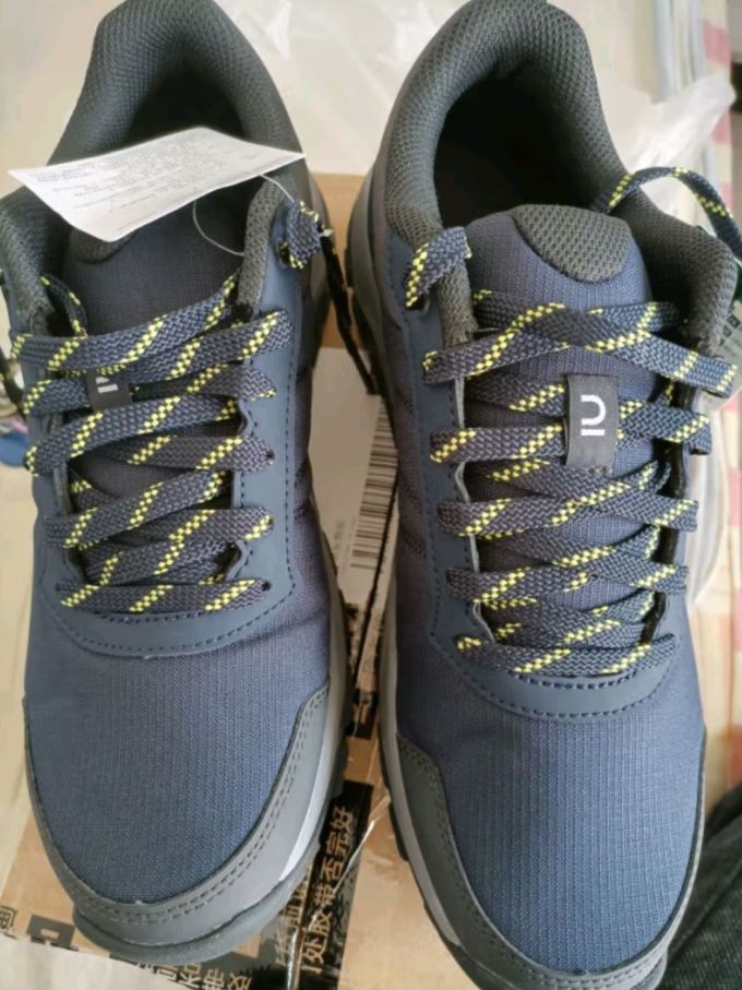 迪卡侬decathlon徒步鞋轻便旅游鞋登山鞋男黑灰色434547436