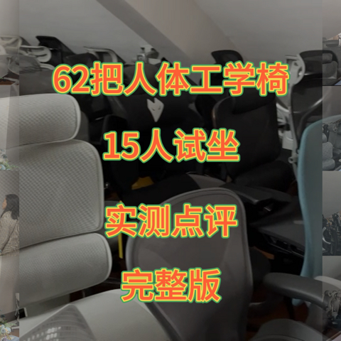 自费10w+，15人试坐，62把人体工学椅实测点评