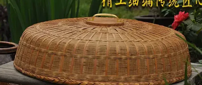 🌿天然竹编菜罩，守护餐桌美食🍲