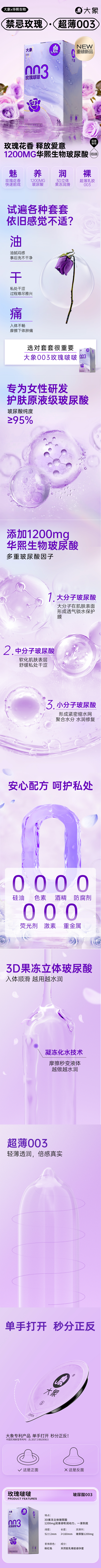 【众测笔记】大象003玫瑰啵啵避孕套16只