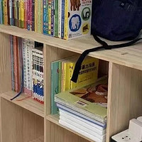 实木书架置物架落地靠墙组合格子柜客厅幼儿园储物收纳矮家用书柜