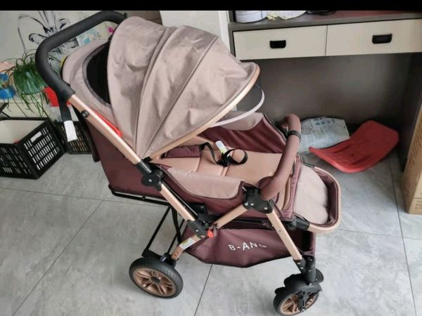 奔昂 婴儿推车可坐可躺轻便避震宝宝折叠婴儿车双向BB童车手推车 豪华