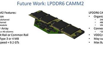 下一代 LPDDR6 CAMM2 内存外形公开，更紧凑小巧，14400MHz 频率
