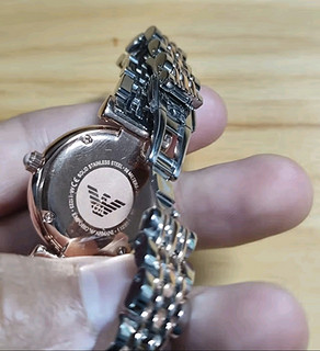 安普里奥阿玛尼（Emporio Armani）手表女满天星系列钢带石英时尚女士腕表
