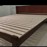 子航（ZH）床 实木床橡胶木双人床家用单人床卧室家具主卧大床 浅咖色(单床) 1500mm*2000mm