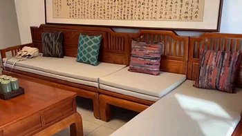 宜眠坊 新中式中国风古典乌金木实木沙发贵妃转角沙发S8-306转角 单人位