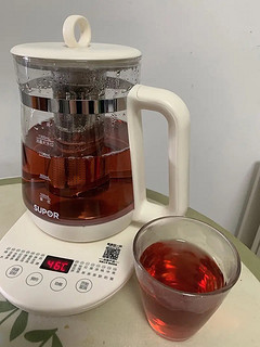 苏泊尔（SUPOR）养生壶1.5L煮茶器花茶电水壶烧水壶电热水壶煮茶壶玻璃电茶壶 SW-15YJ33 1.5L