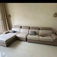 全友家居 现代简约布艺沙发客厅家具小户型家用贵妃位转角沙发102251