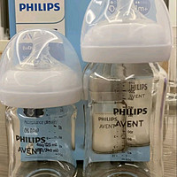 飞利浦新安怡玻璃奶瓶婴儿新生0到3-6个月一岁以上宝宝防呛防胀气 1件装