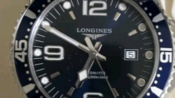 浪琴（LONGINES）瑞士手表 康卡斯潜水系列 机械钢带男表 520情人节礼物 L38414966