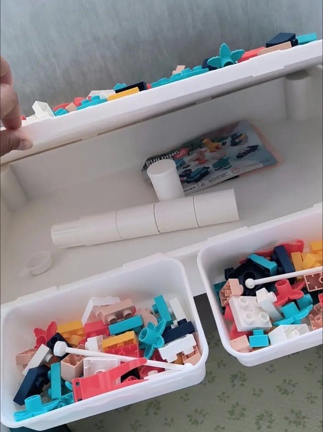 星涯优品儿童玩具积木桌大颗粒多功能游戏学习桌拼装男女孩六一儿童节礼物