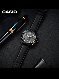 卡西欧（CASIO）手表男士EDIFICE三眼商务休闲石英日腕表