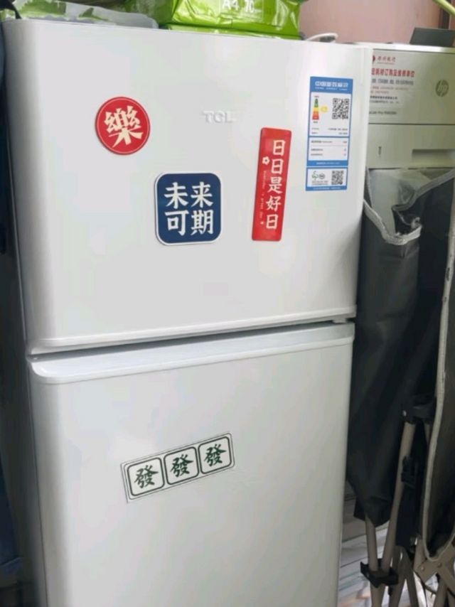 TCL 118升双开门两门二门养鲜冰箱小户型小型家用电冰箱