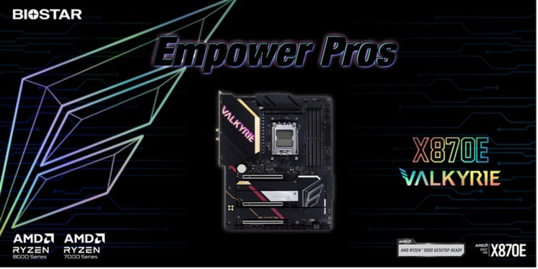 电脑展丨为 AMD 新锐龙:映泰发布 X870E VALKYRIE 旗舰主板