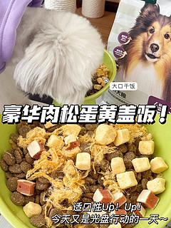 🐶豪华肉松蛋黄盖饭它忍不住了