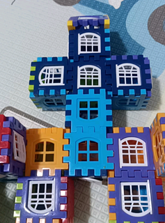奥贝比（AOBEIBY）积木儿童男孩拼装撘房子积木玩具拼插大颗粒女孩六一儿童节礼物