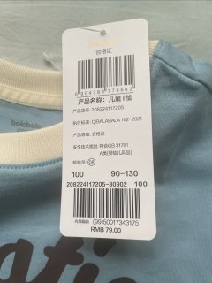 给儿子买的蓝色巴拉巴拉短袖