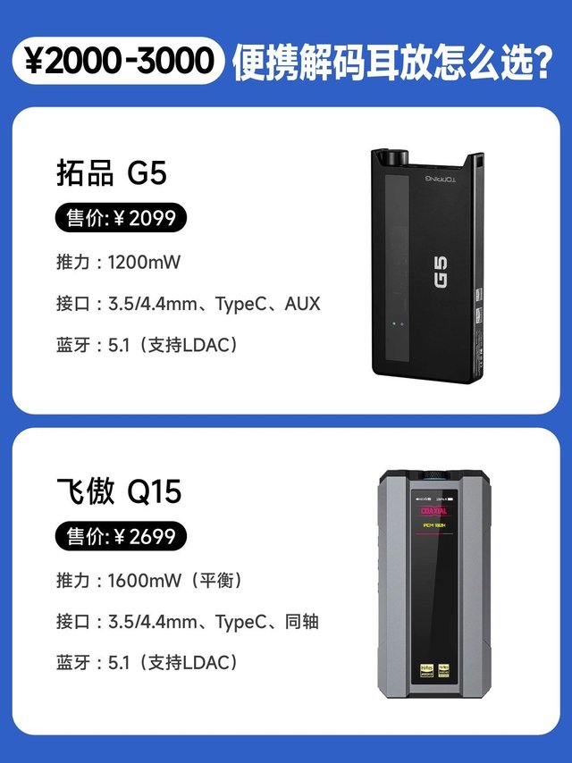 【2024】￥2000-3000便携解码耳放怎么选？