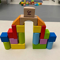 Hape儿童积木玩具进口榉木80粒数字字母桶装男孩玩具女孩礼物