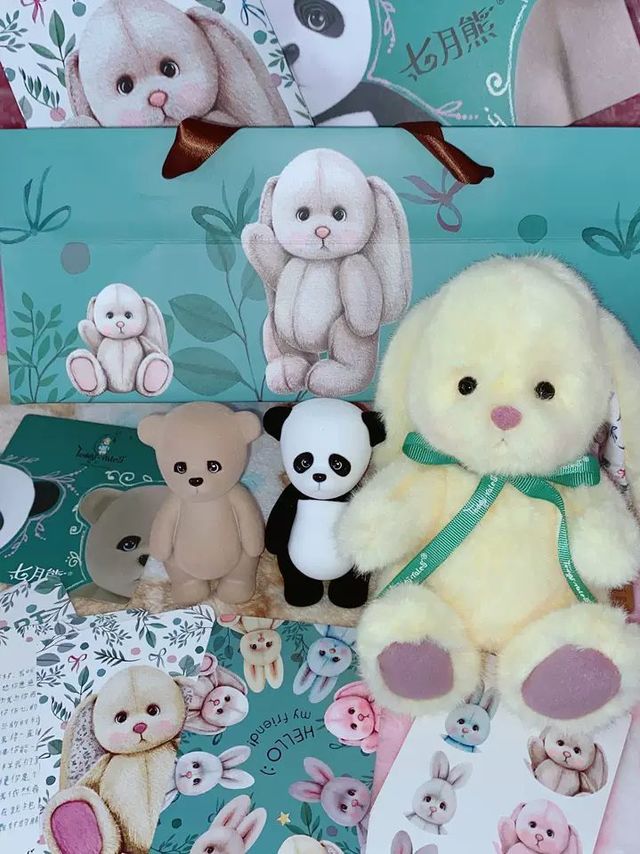 TeddyTales莉娜熊兔子玩偶：治愈系毛绒玩具，陪伴你度过每一个美好瞬间 