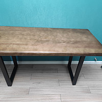 实木桌板加自配桌角，有质感又便宜