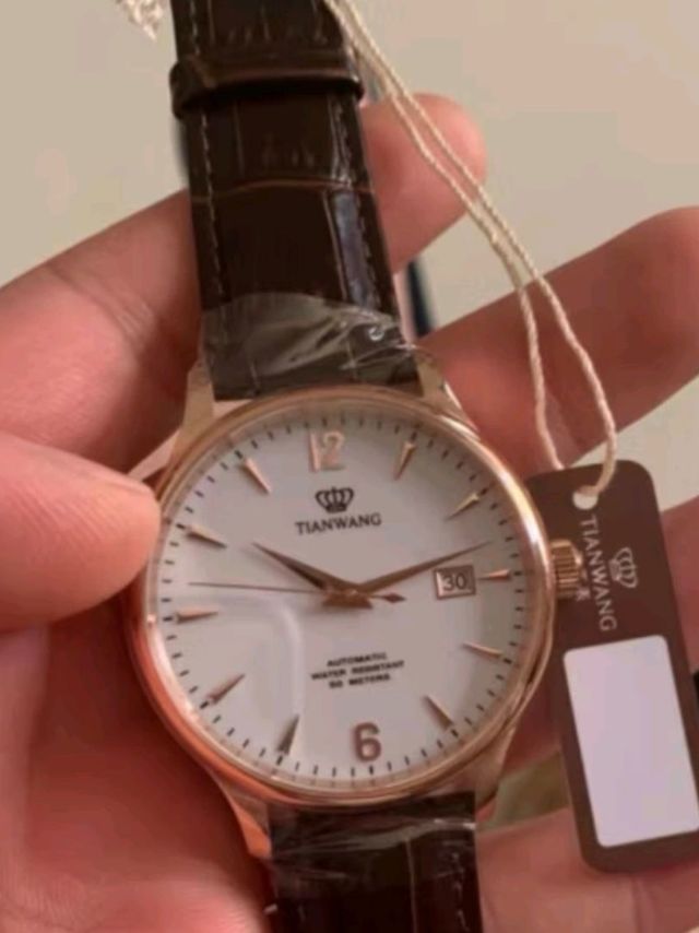 天王（TIAN WANG）国产手表男 沧海系列皮带石英男表学生情侣表白色GS3886S/D-A-A