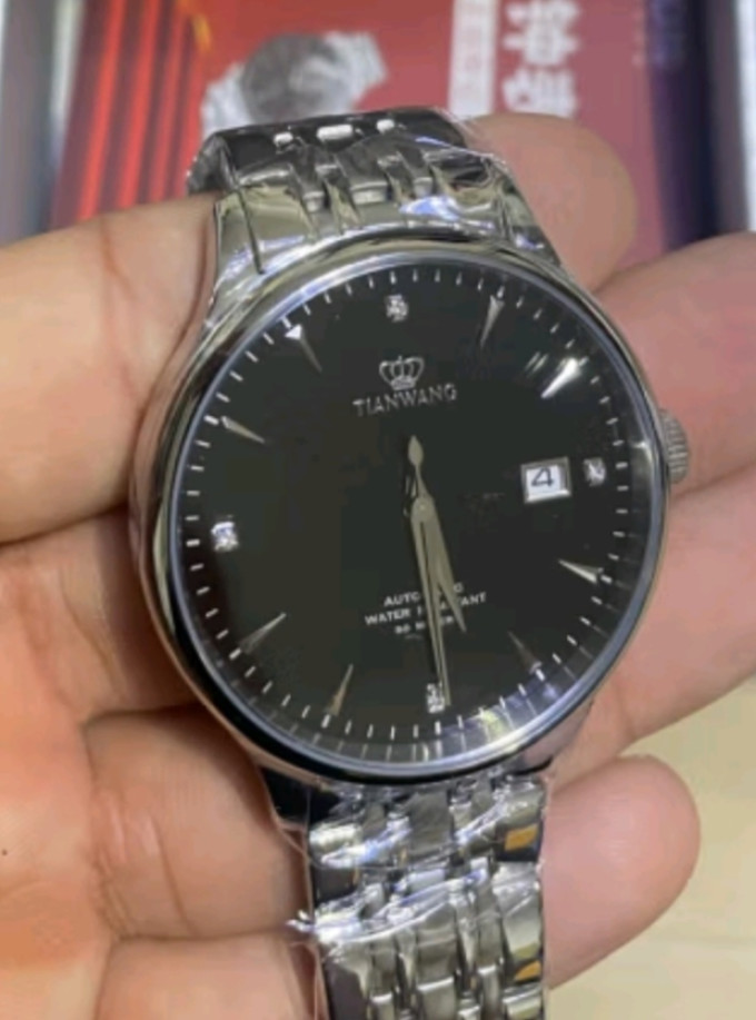 天王男款机械表