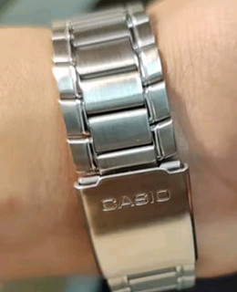 卡西欧（CASIO）手表男黑盘钢带手表学生考试石英日韩表送男友礼物MTP-1183A-1A