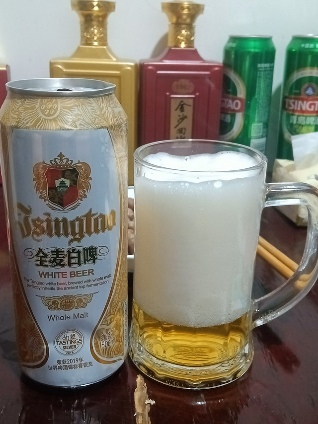 青岛白啤配花生米