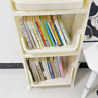 书包置物架落地多层可移动小推车收纳架桌下放书本神器家用小书柜