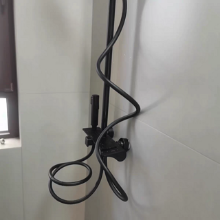 箭牌卫浴淋浴花洒套装家用卫生间黑色增压淋雨喷头沐浴器