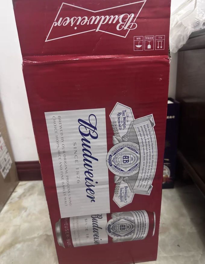 budweiser百威啤酒整箱经典醇正红罐拉格