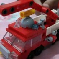 尚韵积木拼装六一儿童节玩具男孩小颗粒消防车女孩模型立体拼插礼物