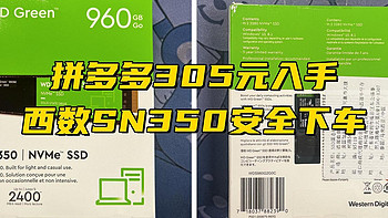 拼多多305元的绿盘西部数据SN350硬盘安全下车