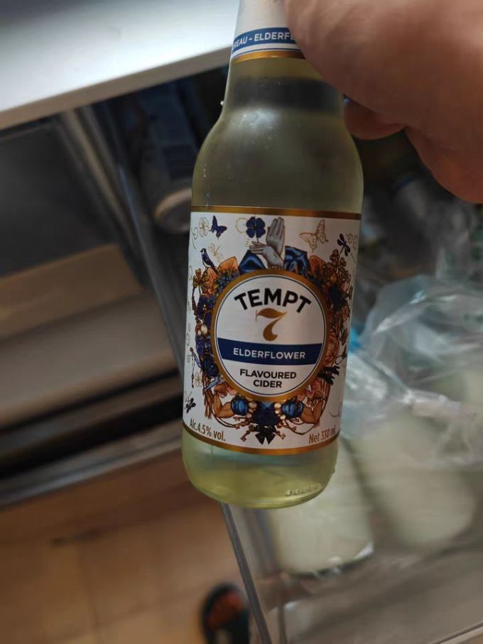 tempt诱惑7号接骨木味西打果酒微醺少女酒女士低度甜酒气泡水果酒