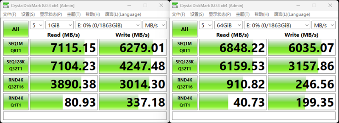 长江存储致态 Ti600 2TB SSD 全盘测试:80% 填充后 4K 随机读写很稳定
