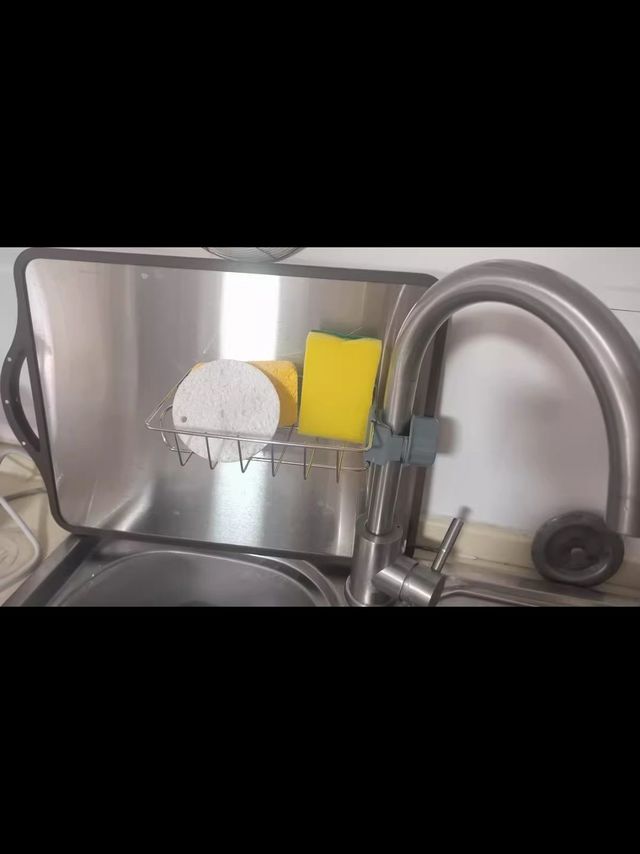 水龙头置物架厨房不锈钢水槽收纳架家用海绵抹布洗碗沥水架挂篮子