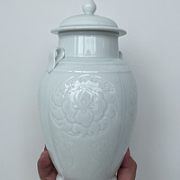 爱茶之人怎可少了存储茶叶的茶叶罐呢，湖田窑青白瓷浮雕茶叶罐开箱