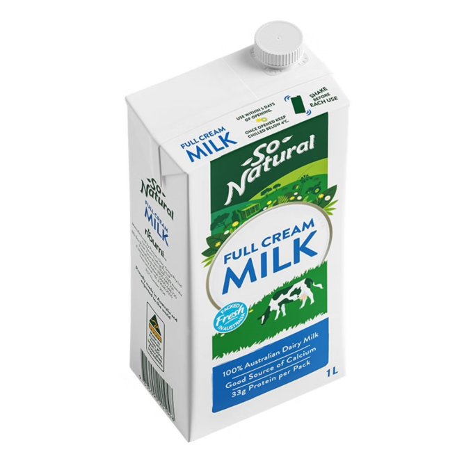 澳伯顿全脂牛奶