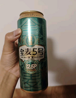 雪花啤酒（Snowbeer）全麦5号12.5度醇厚型啤酒 500ml*12听【全麦芽】