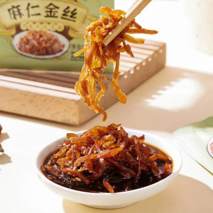 六必居酱菜麻仁金丝喝粥下饭咸菜70g5袋中华老字号