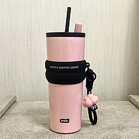 这个粉色保温杯好看又好用！